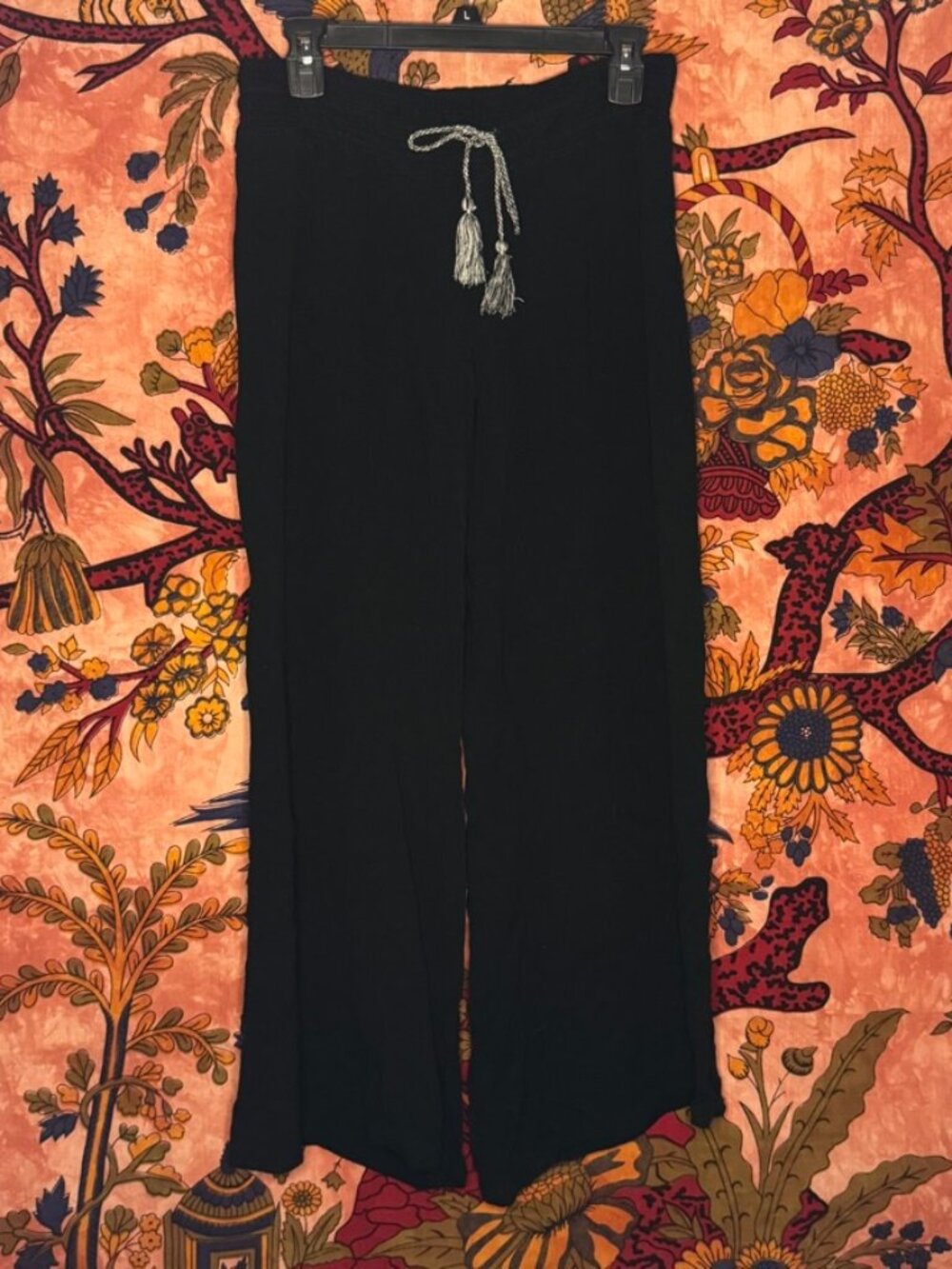 Black Flowy No Boundaries Pants